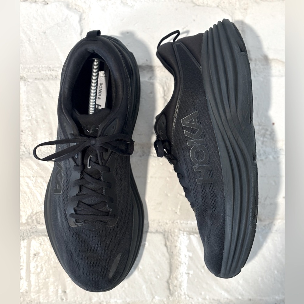 HOKA ONE ONE Bondi 8 Running Shoes, Mens size 14D, Triple Black